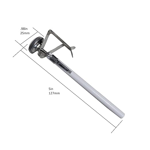 Rattleware Thermometer, Genuine Milk Frothing Thermometer and Barista Thermometer, Fast Readout and Clear Temperature Targets / 5" Probe, 1" Dial