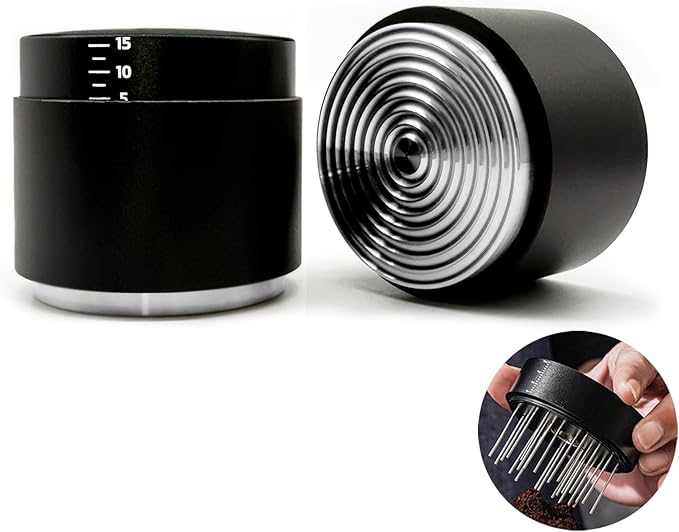53MM Espresso Tools - Professional WDT Tool, Coffee Distributor & Tamper with 3-in-1 Design, 304 Stainless Steel Barista Essentials for Home Coffee Brewing, Beginner-Friendly Accessories