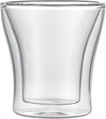 Restaurantware-Forma Professional 3.4 oz Double Wall Shot Glasses, 12 Insulated Espresso Cups - Dishwashable, Reusable, Clear Glass Coffee Cups, Freezable, For Hot Or Cold Beverages