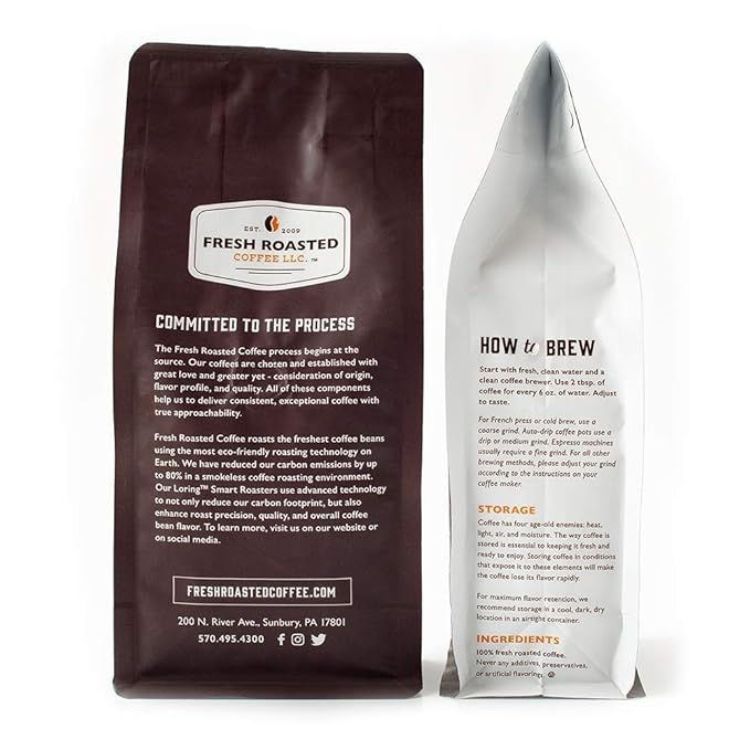 Fresh Roasted Coffee, Organic Drago Café Blend | USDA Organic, Kosher | Medium Roast 12 oz Ground