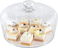 11 Inch Glass Cake Dome Cover for Cake Stand - Clear Cake Cover with Glass Dome Lid for Display & Protection, Suitable for Kitchen, Birthday, and Wedding Food Displays