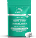Viter Energy Caffeinated Mints 40mg Caffeine, B Vitamins, Sugar Free. (Peppermint, 8oz, Bulk Bag)
