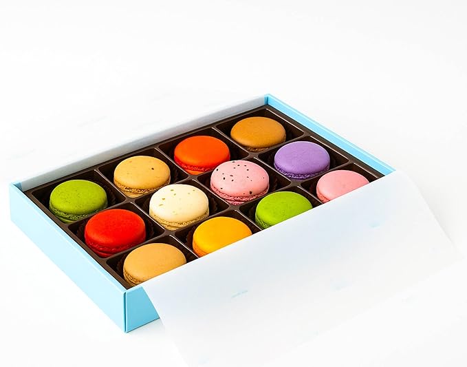 Andy Anand French Macarons Gift Box | Freshly Baked Daily with All-Natural Ingredients, Unique Flavor, No Preservatives | Exquisite Flavors, Deliciously Succulent & Divine (24 pcs)