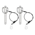 uxcell 2 Pcs Quick Release Pin, 3/8" x 1.77"(Dia. x L) Push-Button Ball Locking Pin 304 Stainless Steel Ring Handle Locking Pin with Wire for Audio Bimini Top Marine, Silver