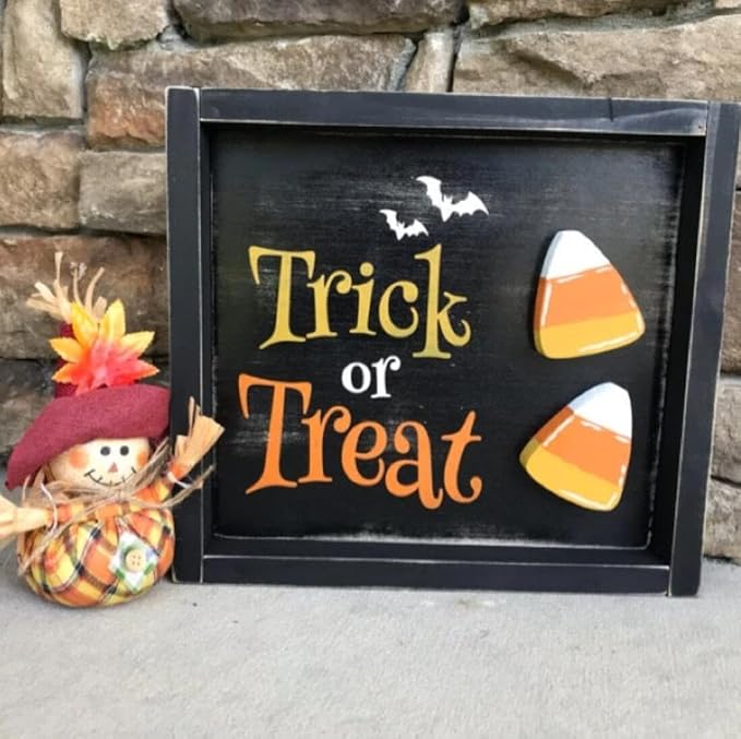 Halloween Stencils for Painting on Wood 12”x8” Large Halloween Stencil Boo Trick or Treat Bats Hocus Pocus Stencils for Door Mats Wood Sign T-Shirt Decor