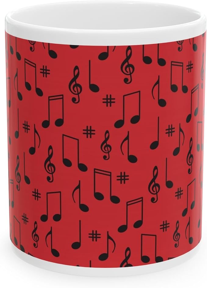 11 OZ Novelty Coffee Mugs - Christmas Gift (Music Theme)