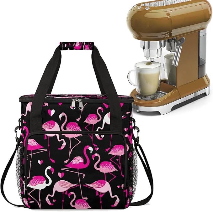 cfpolar Coffee Maker Storage Bag, Waterproof Travel Carrying Storage Tote Bag Organizer Case, Compatible with K-Mini or K-Mini Plus, And Suitable for Other Accessories， With Pockets for K-Cup Pods