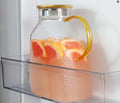 Glass Pitcher With Lid, 2 Liters Glass Pitchers With Handle And Lid, 68 oz Water Pitcher For Fridge, Tea Jug Carafe Jar For Hot/Cold Water Iced Juice Coffee Milk Fruit