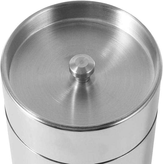 Tea Canister, Stainless Steel Tea Tins, Textured Tea/Coffee/Sugar Canisters, Canister Home Kitchen Canisters for Tea Coffee Sugar Storage(s)