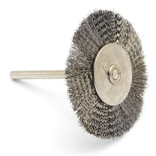 20PCS T-shaped Wire Brushes - Metal Rust Removal, Polishing, Cleaning - 38mm Diameter, 3mm Shaft - Removes Burrs, Dust, and Oxide Layer - Handles Rough Surfaces - Designed for Industrial and DIY Use