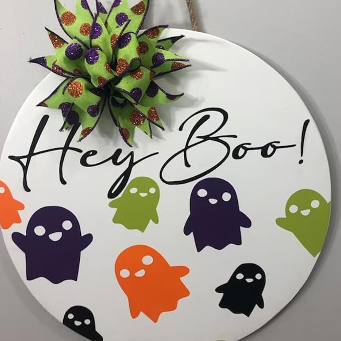 Halloween Stencils for Painting on Wood 12” Large Halloween Stencil Hey Boo Trick or Treat Hocus Pocus Templates for Door Hanger Porch Sign Shirt Painting