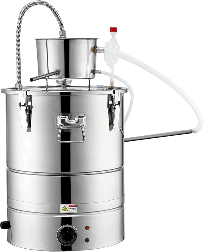 VEVOR Electric Alcohol Still 13Gal/50L,230V/60Hz, Alcohol Distiller, Distillery Kit for Alcohol include Pump & One-way Exhaust Valve & Thermometer