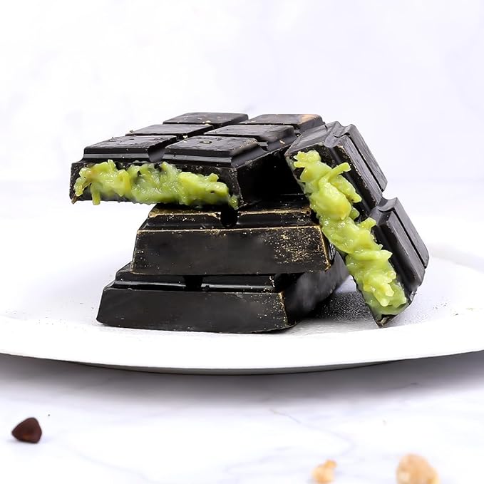 Chocolate Bar Mold Deep Silicone Break-Apart Chocolate Mold Non-Stick Chocolate Mold Dubai Chocolate Bar Mold Pistachio (10 Snap, Set of 2) (10 Snap)