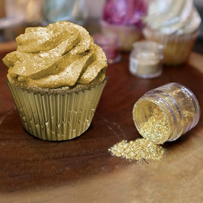 Bakell - Gold Tinker Dust Edible Glitter (25g, 1x Jar) for Food, Desserts, and Beverages!