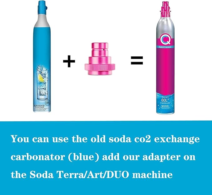 CO2 Quick Adapter Upgrade for Terra Soda Maker,Soda Maker Valve Refill Accessories for Blue CO2 Cylinder with TR21-4 Male Thread