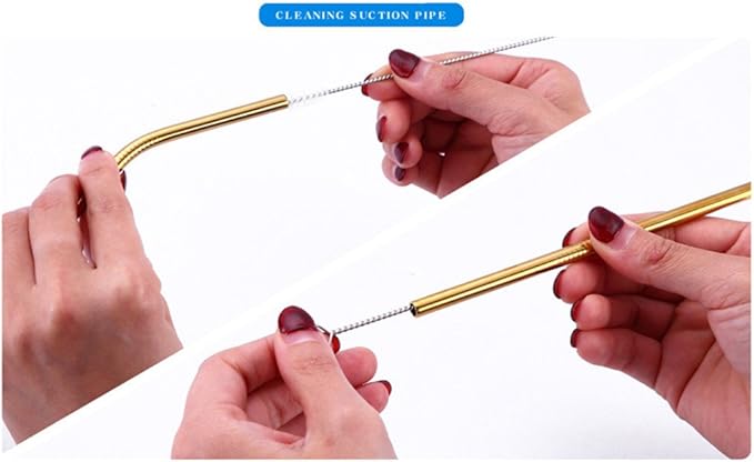 Reusable Stainless Steel Drinking Straws, 20 Pcs 4 Size - 6.3'' 7.1'' 8.5'' 10.5'', Long Short Smoothie Drinking Straight Straws With 2 Brushes and Carry bag, Fit for 20/30 oz Tumblers