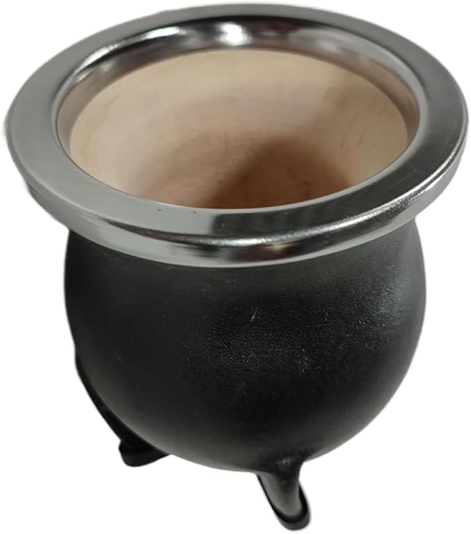 Handcrafted yerba mate gourd (mate cup) authentic calabash, leather wrapped, perfect for Argentinian or Uruguayan mate. Includes stainless steel bombilla for a true yerba mate experience (camionero)