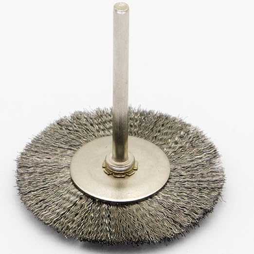 20PCS T-shaped Wire Brushes - Metal Rust Removal, Polishing, Cleaning - 38mm Diameter, 3mm Shaft - Removes Burrs, Dust, and Oxide Layer - Handles Rough Surfaces - Designed for Industrial and DIY Use