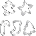 ALLTOP Christmas Cookie Cutter Set - 5 Biscuit Shapes for Creative Baking Delights