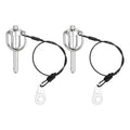 uxcell 2 Pcs Quick Release Pin, 1/4" x 0.8" Silver Stainless Steel Ball Locking Pin with Wire for Audio Bimini Top Marine