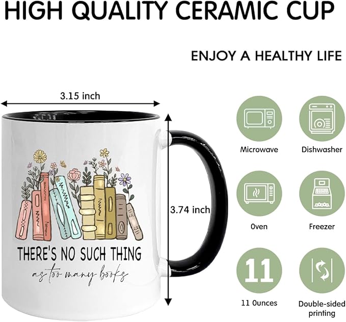Book Lovers Gifts Mug, Gifts for Book Lovers Readers, Book Gifts, Bookish Gifts, Christmas Birthday Gifts for Teacher Book Lovers Bookworm, Reading Accessories for Librarian, 11 oz Coffee Mug