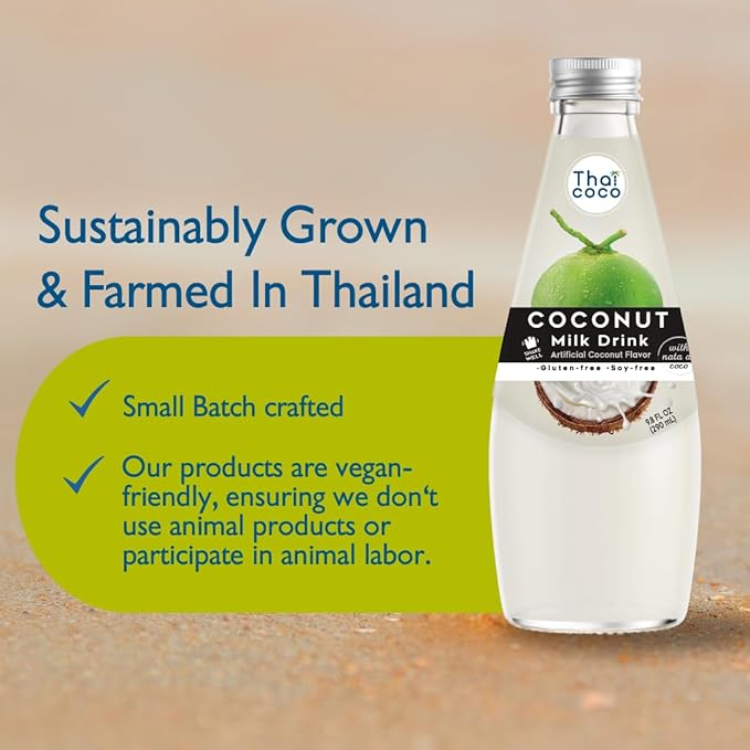 Thai Coco - Original Coconut Milk Drink with Nata De Coco - 9.8 fl. oz. 12 Pk