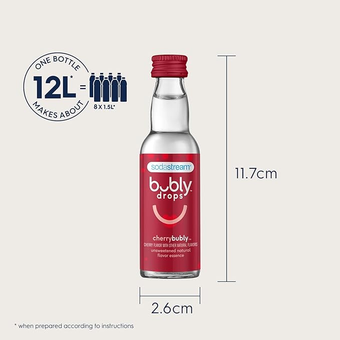 SodaStream bubly Drops, Raspberry, 1.36oz (Pack of 3)