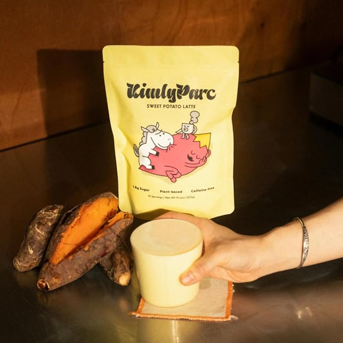 KimlyParc Real Sweet Potato Latte with Vegan Creamer – Caffeine-Free, Lactose & Gluten Free, Cozy Viral Korean-Inspired Drink