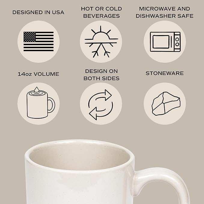 Sweet Water Decor Cozy Season Stoneware Coffee Mug | Fall and Winter Novelty Coffee Mugs | Microwave & Dishwasher Safe | 14oz Coffee Cup | Holiday Gift