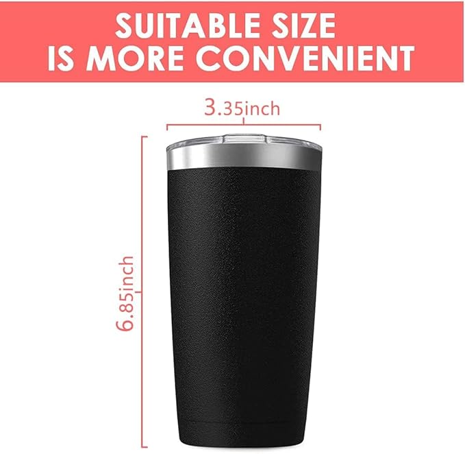 12Pack 20oz Tumbler Vacuum Insulated Travel Mug with Lids, Stainless Steel Double Wall Bulk Cup for Home, Office, Outdoor Suitable for Vehicle Cup Holders