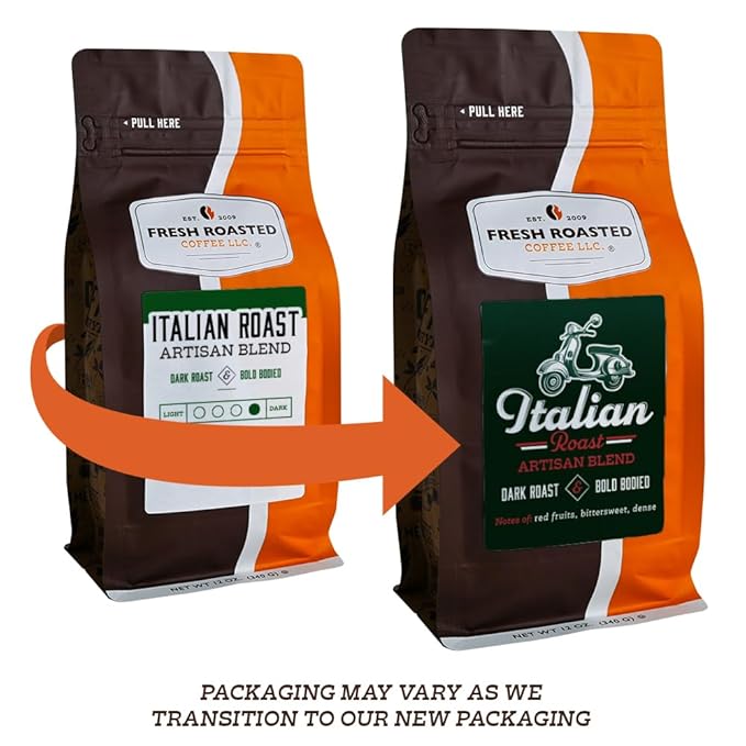 Fresh Roasted Coffee, Italian Roast, 5 lb (80 oz), Dark, Kosher, Ground
