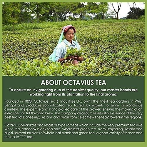 Octavius Assorted Tea Gift Set | 6 Assorted Black & Green Teas | 30 Teabags | Wooden Tea Sampler Pack w/Tile Motif Design | Pack of 2 | Mothers Day Tea Gift Box