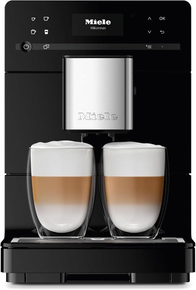 Miele CM 5310 Silence Automatic Coffee Maker - With OneTouch for Two, AromaticSystem, coffee pot, cleaning programs and more, in Obsidian Black