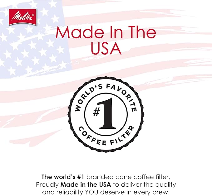 Melitta #4 Cone Coffee Filters, Natural Brown, 100 Count, Pack of 6
