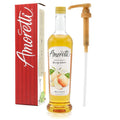 Amoretti - White Peach Beverage Infusion, 94 Servings Per Bottle (750 ml) - Drink Mix & Water Enhancer with Pump for Flavoring Cocktails, Waters, Teas, and other Beverages, Preservative Free