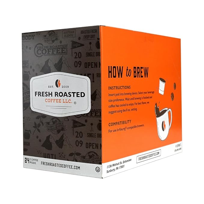 Fresh Roasted Coffee, Organic Mexican | Mold & Myco 3rd Party Tested, USDA Organic, Kosher | Medium Roast 72 Pods for K Cup Brewers