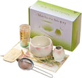 8 pieces Handmade Gift box set of ceramic matcha bowl, Japanese retro high appearance level tulip matcha bowl