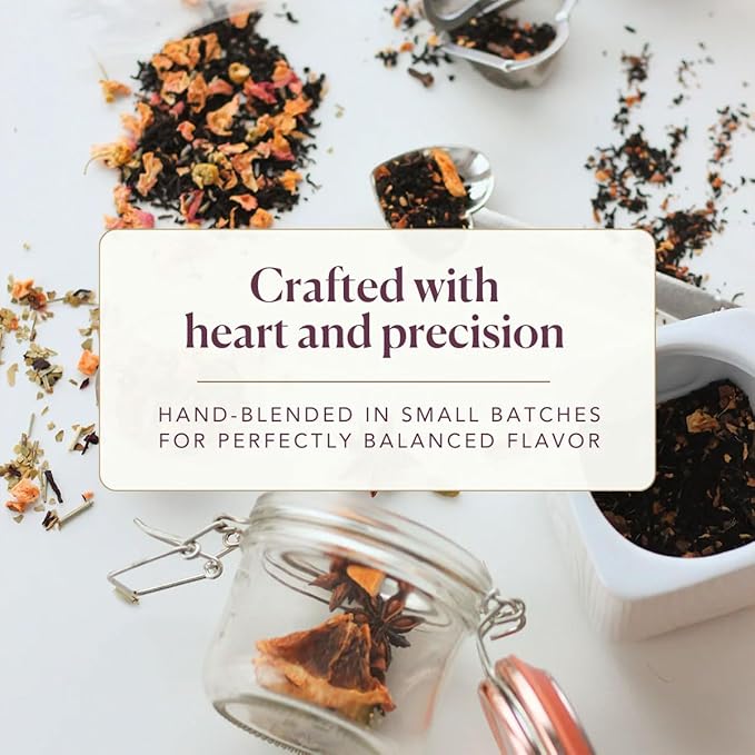 Plum Deluxe Creme Brulee Earl Grey Black Tea (60-80 Cups), Premium Loose Leaf Tea Leaves, Hot or Iced, Sweetener and Dairy Free, No Artificial Flavors