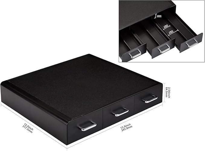 Amazon Basics Coffee Pod Storage Organizer Drawer for K-Cup Pods, 36 Pod Capacity, Black