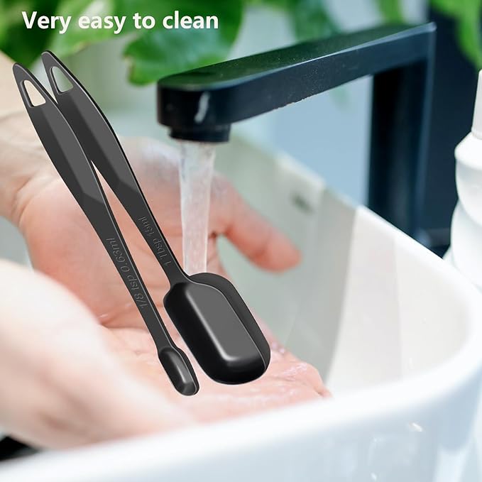 2 Pcs 3/4 Teaspoon(| 3.75 mL | 3/4 Tsp | 1/4 Tbsp | 3.75 cc | 1/8 oz) Stainless Steel Single Measuring Spoon, Long Handle Metal Measuring Spoon, Kitchen Gadgets for Cooking & Baking(Black)