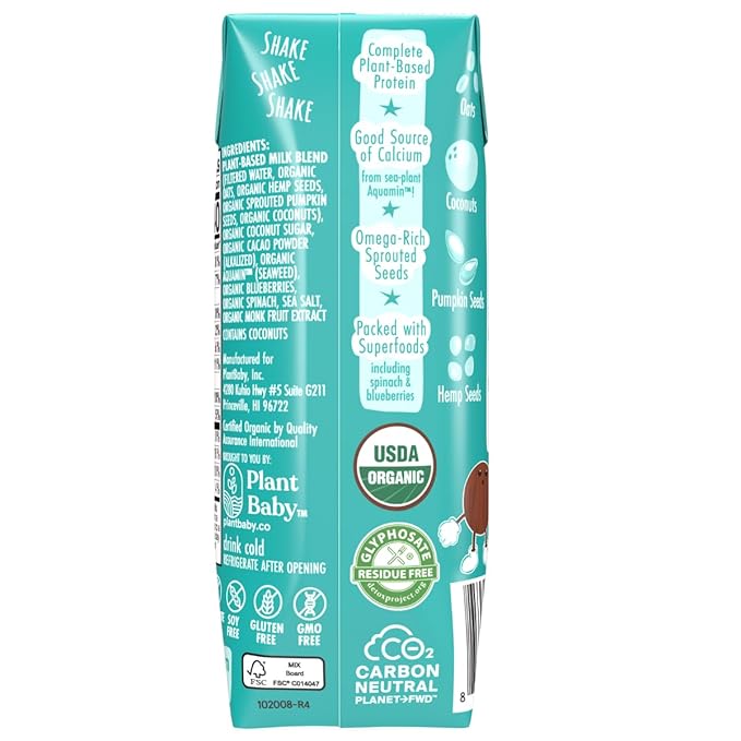 Kiki Milk Plant Based Milk - The Starter Kit - 2x Chocolate Milk 8oz & 2x Organic Original Kiki Milk 8oz - Calcium & Magnesium Source - Gluten, Gum, GMO, Dairy, Soy & Glyphosate Free - Shelf Stable