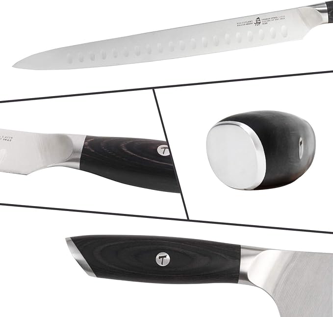 TUO Turkey Brisket Knife, 12 Inch Slicing Knife, High Carbon 1.4116 German Steel, Ergonomic Pakkawood Handle with Gift Packaging - Falcon Series