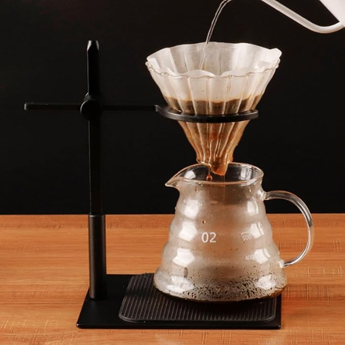 AUNMAS Adjustable Aluminum Alloy Pour Over Coffee Stand Dripper Station, Easy To Operate, Portable for Home and Office Use
