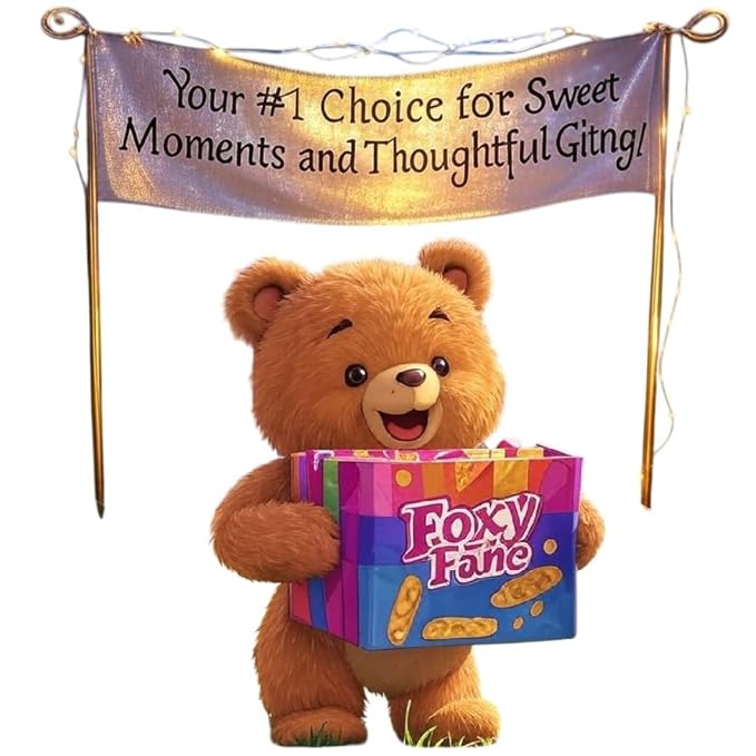 Foxy Fane 30-Count Holiday Gift Box - Variety Pack of 30 Healthy Snacks & Treats