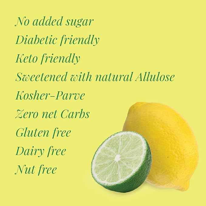 Keystone Pantry Keto Shaved Ice Syrup Lemon Lime 2 pack 1 pint bottles Gluten Free Nut Free Allergen Free Dairy Free No added sugar 0 net carbs diabetic friendly