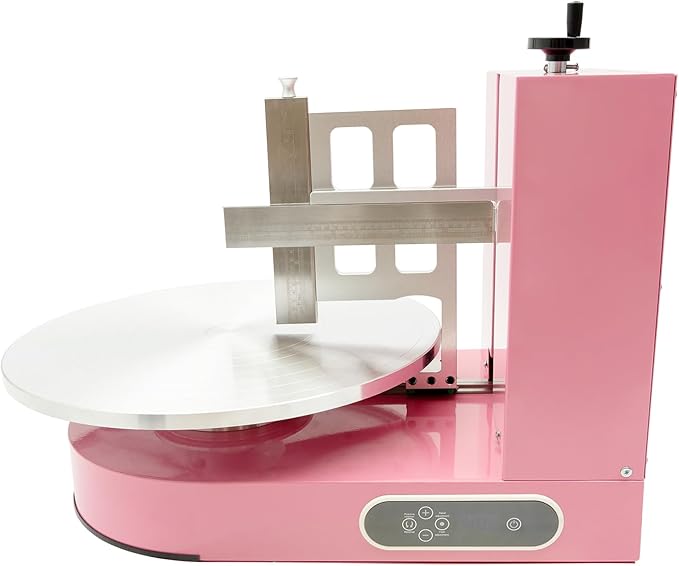 Electric Cake Decorating Machine Cream Coating Spreading Smooth Machine Surface Scraper for 4-16inch Cakes, 0-320RPM Adjustable Rotating Speed