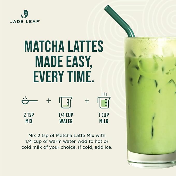 Jade Leaf Matcha Organic Premium Ceremonial Grade Matcha Green Tea Powder - Japanese - Culinary, Ingredient, Ceremonial Barista Teahouse, Latte, Collagen, 17.6 Ounce (Pack of 1), Matcha Latte