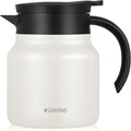 27Oz Thermal Coffee Carafes For Keeping Hot/Cold, Stainless Steel Coffee Carafe, Dustproof Insulated Water Carafe for Party/Home,Cream