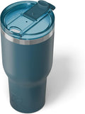 RTIC 40oz Essential Tumbler with Lid, Insulated, Stainless Steel, Metal, Double Wall Vacuum-Insulation, Ceramic Lined, Travel Cup for Iced Coffee, Tea, Hot and Cold Drink, Marine