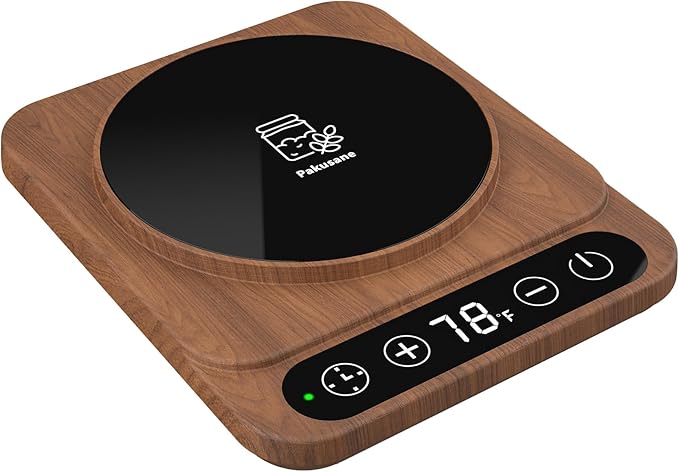 Pro Pakusane Sourdough Starter Warmer Mat 3.0 – Precise 1°F Temperature Control (70–100°F), Upgrade Sourdough Heating Mat Auto On/Off Heating, 12-Hour Timer, Game-Changer for Home Baking